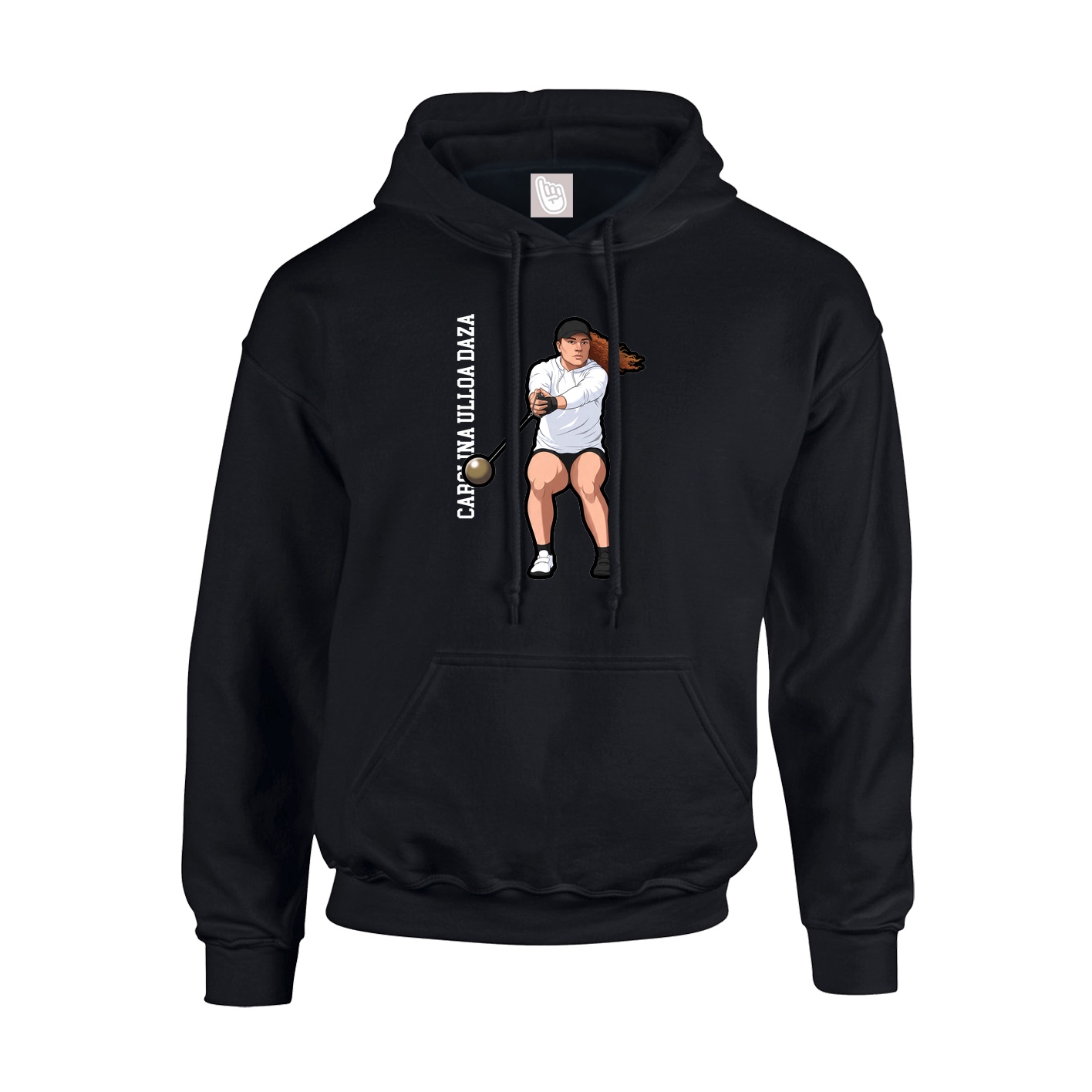 Youth Hoodie — Name Vertical in Black