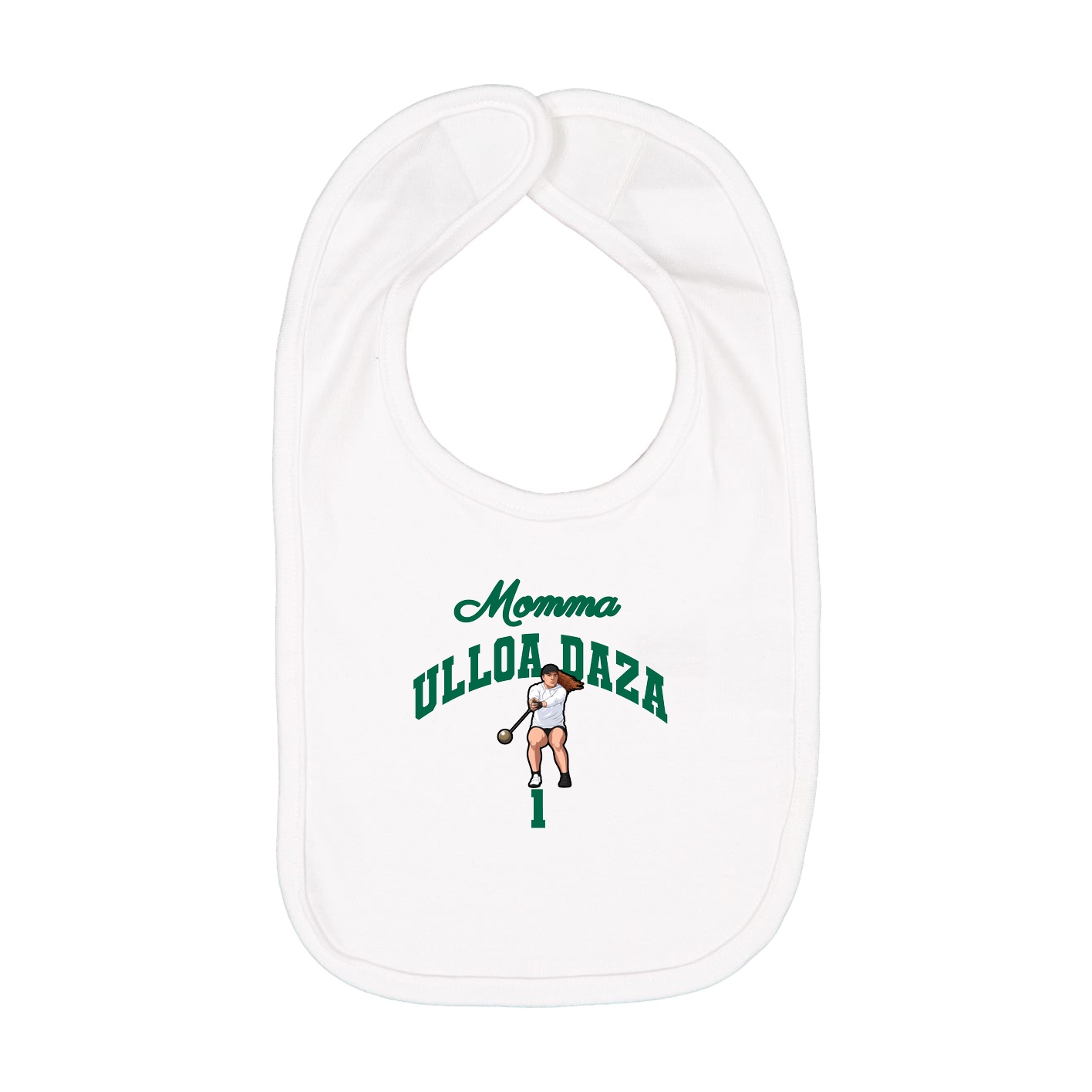 Infant Bib — Mothers Day Arch in White