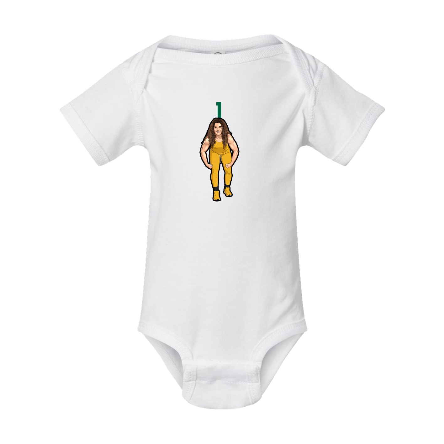 Baby Onesie — Number Top in White
