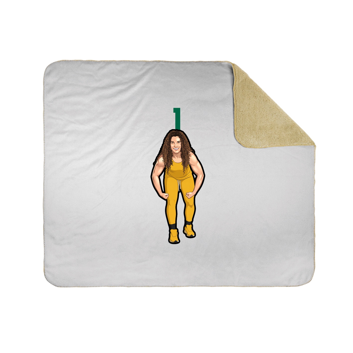 Throw Blanket — Number Top in White