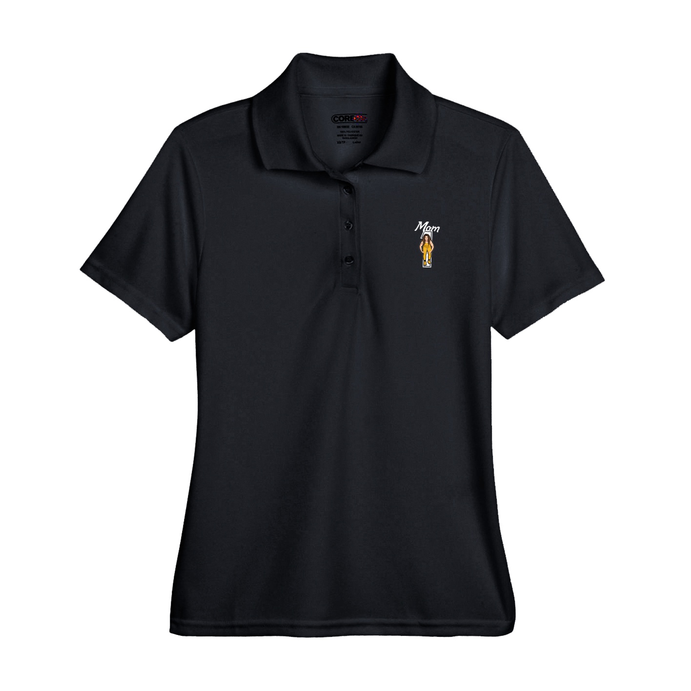 Womens Performance Polo — Mothers Day Shirsey in Black