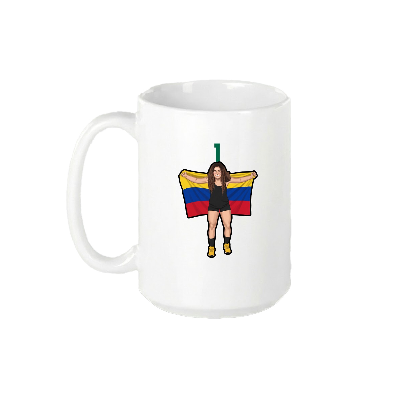 15oz Coffee Mug — Number Top in White