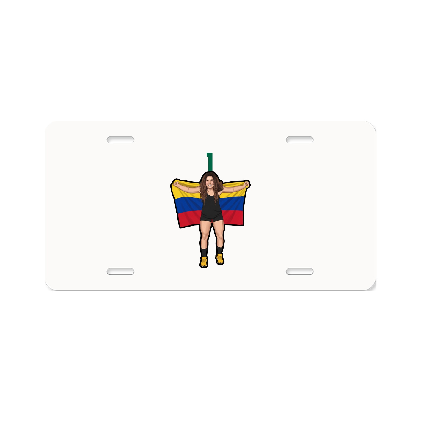 License Plate — Number Top in Classic