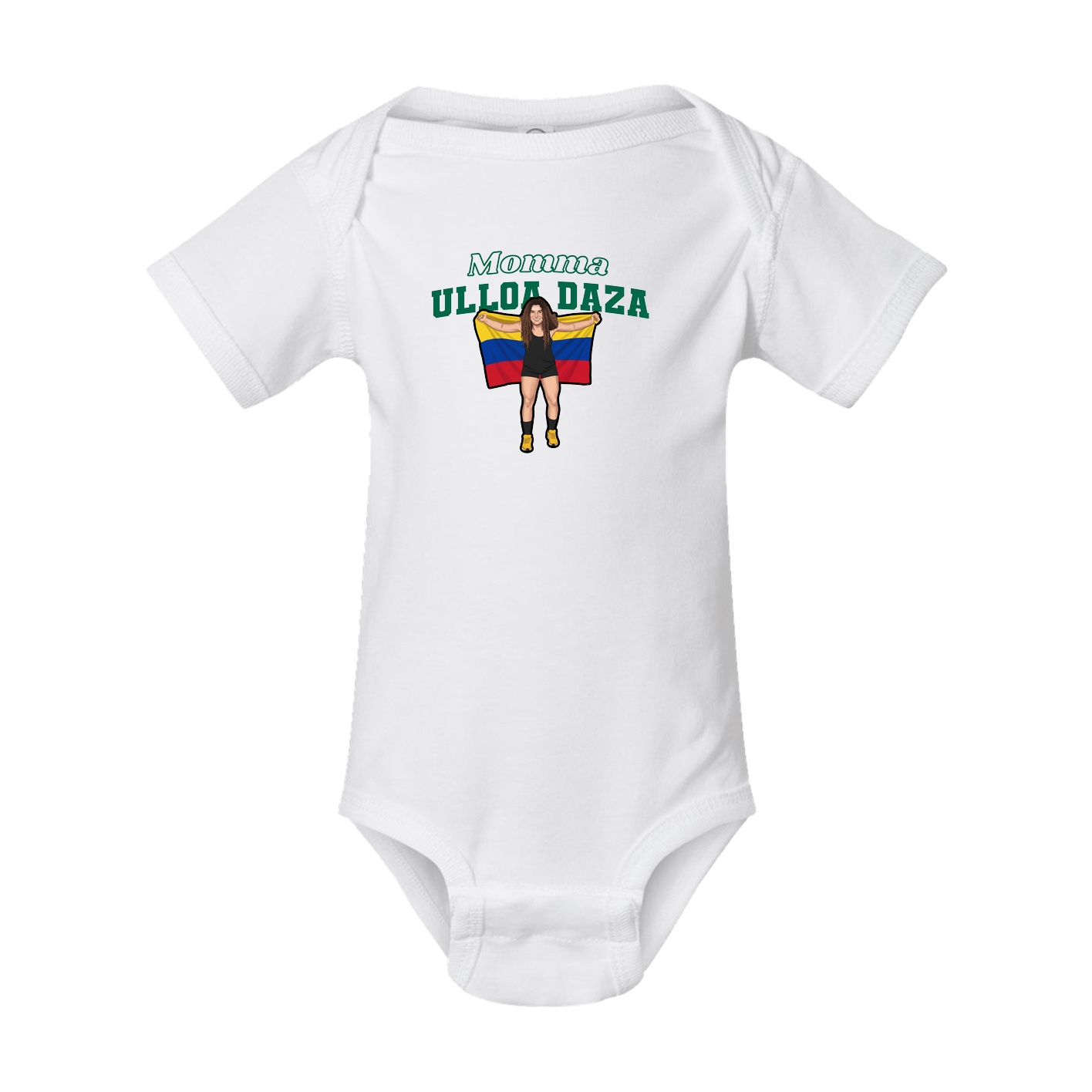 Baby Onesie — Mothers Day Block in White