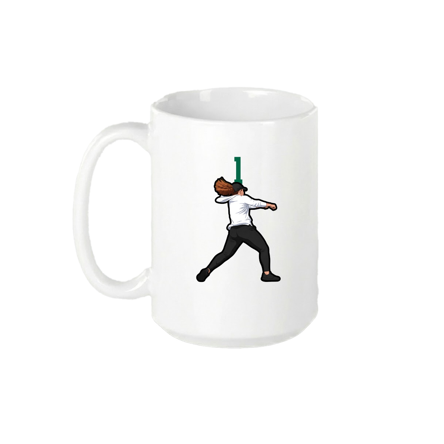 15oz Coffee Mug — Number Top in White