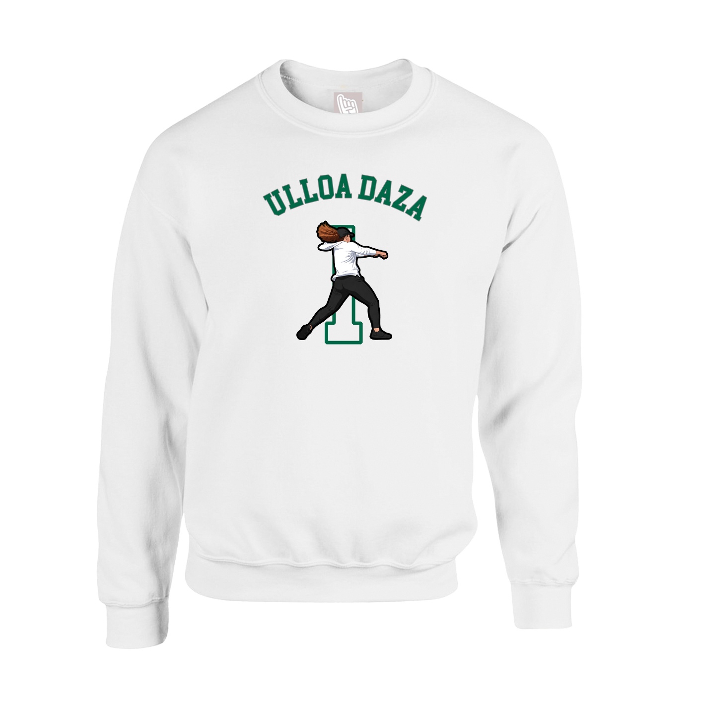 Fleece Crew — Shirsey Arch in White