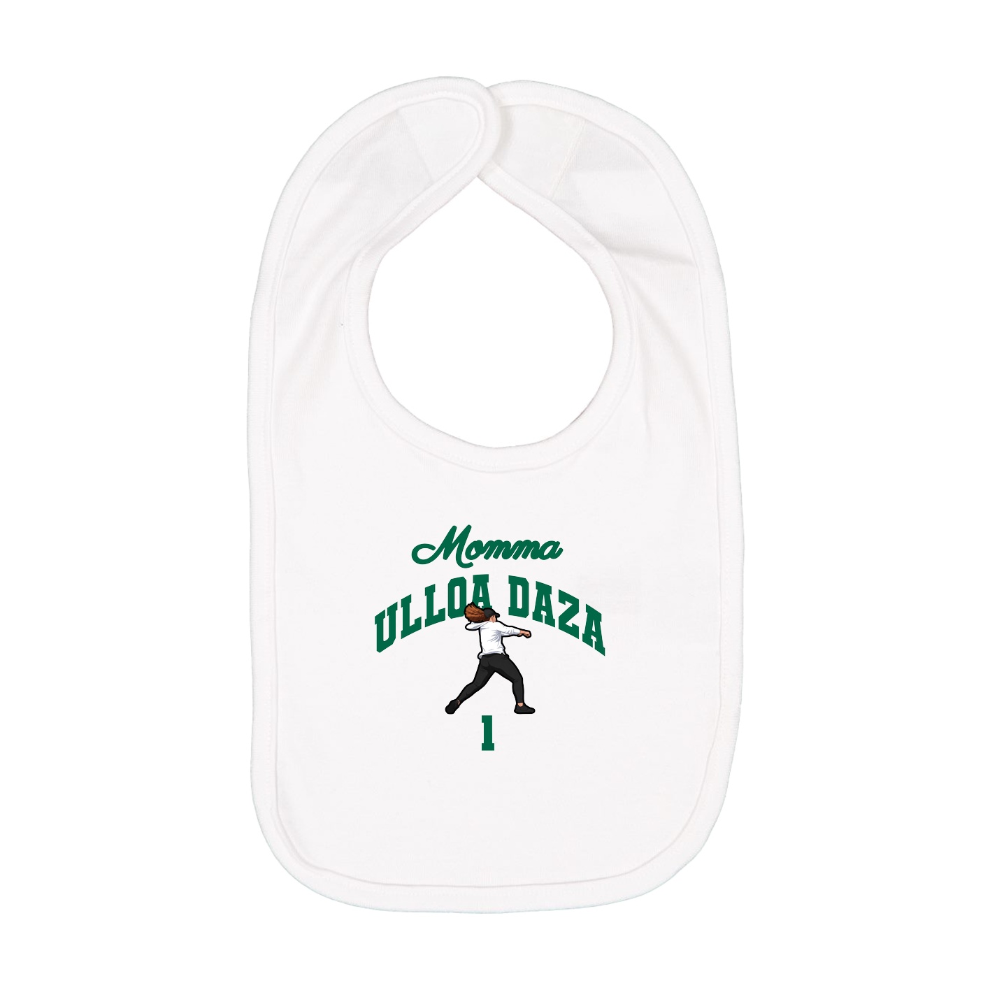 Infant Bib — Mothers Day Arch in White