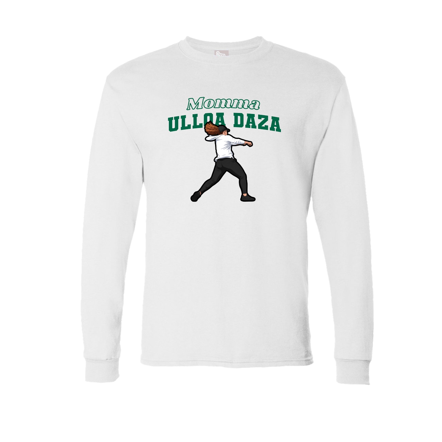 Long Sleeve Tee — Mothers Day Block in White