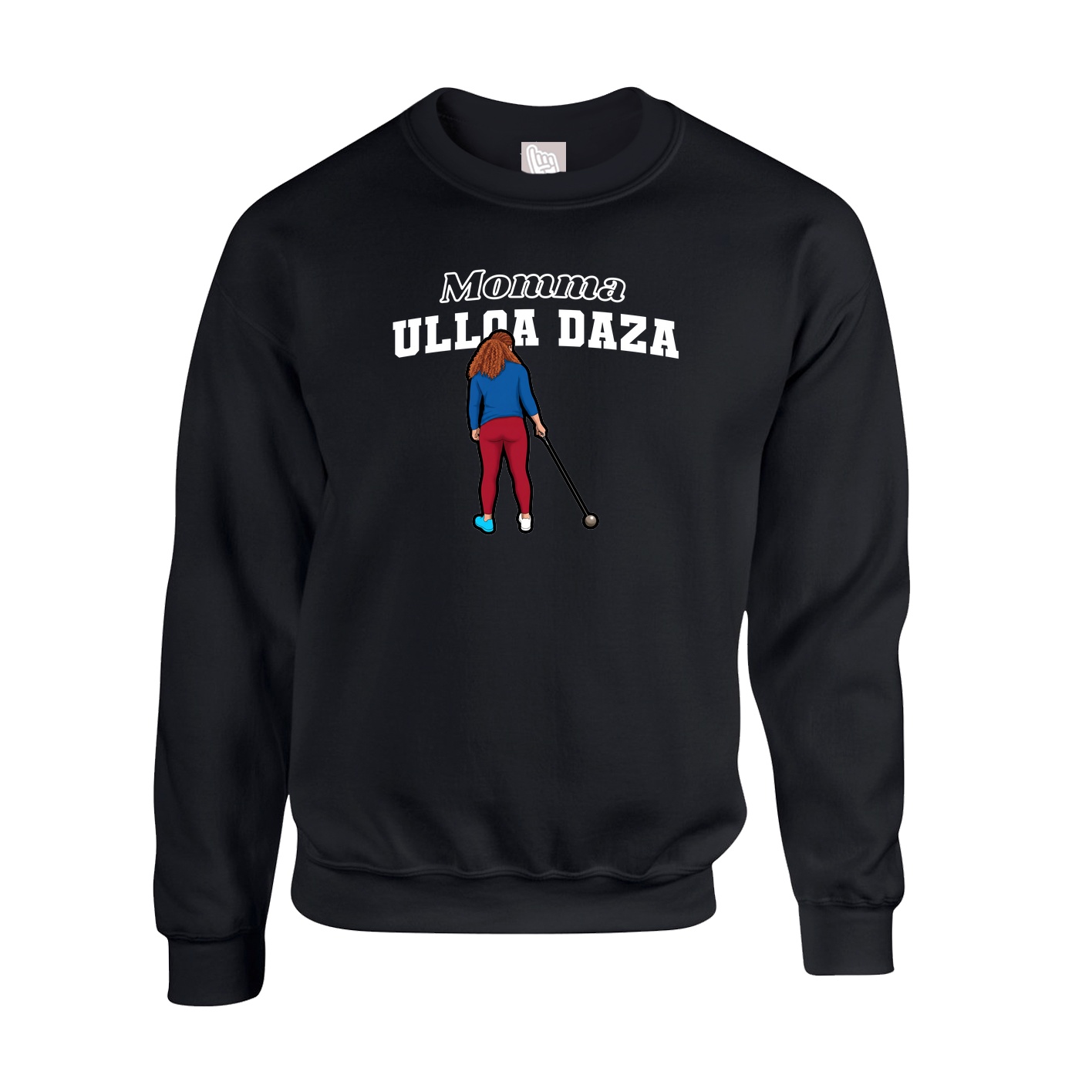 Fleece Crew — Mothers Day Block in Black