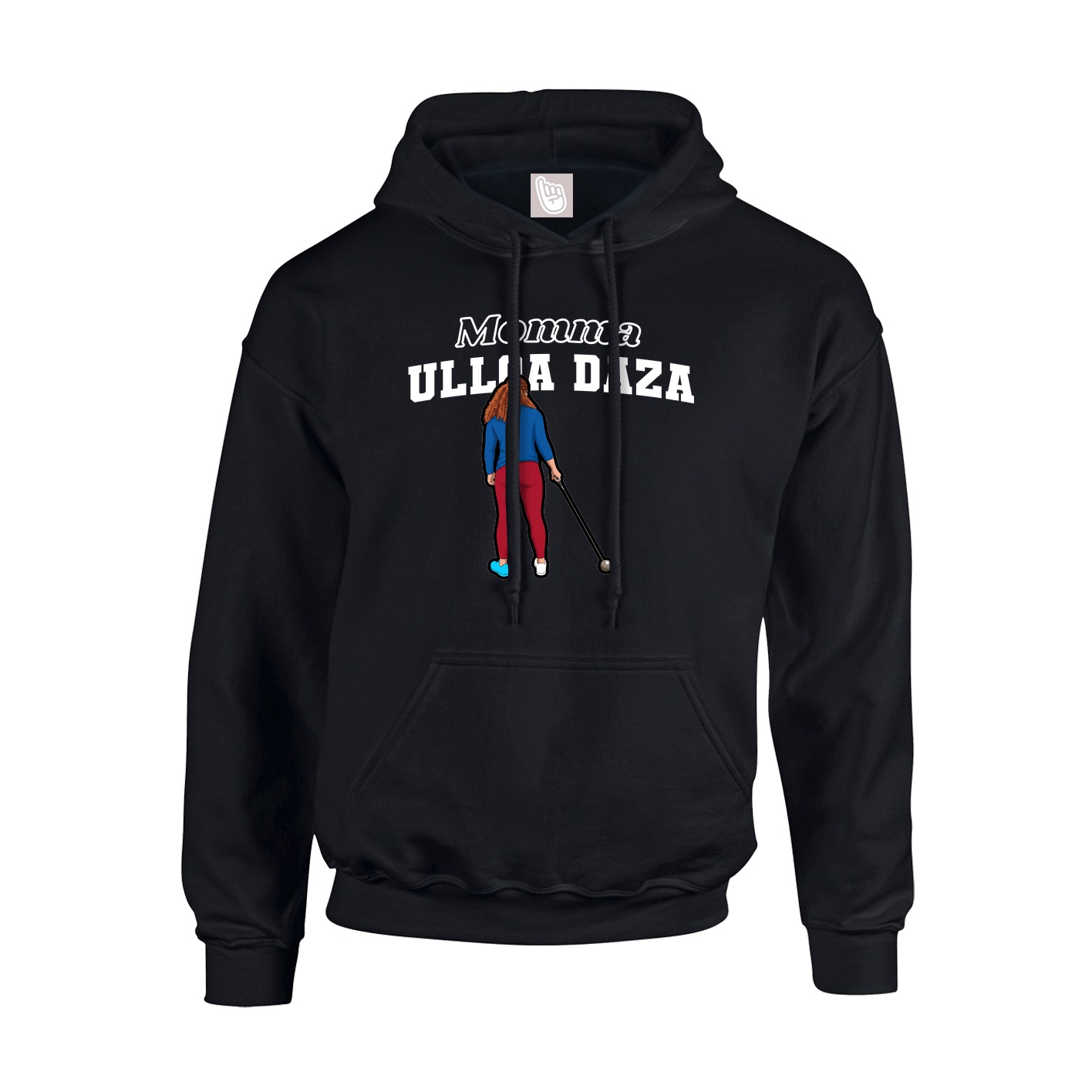 Youth Hoodie — Mothers Day Block in Black