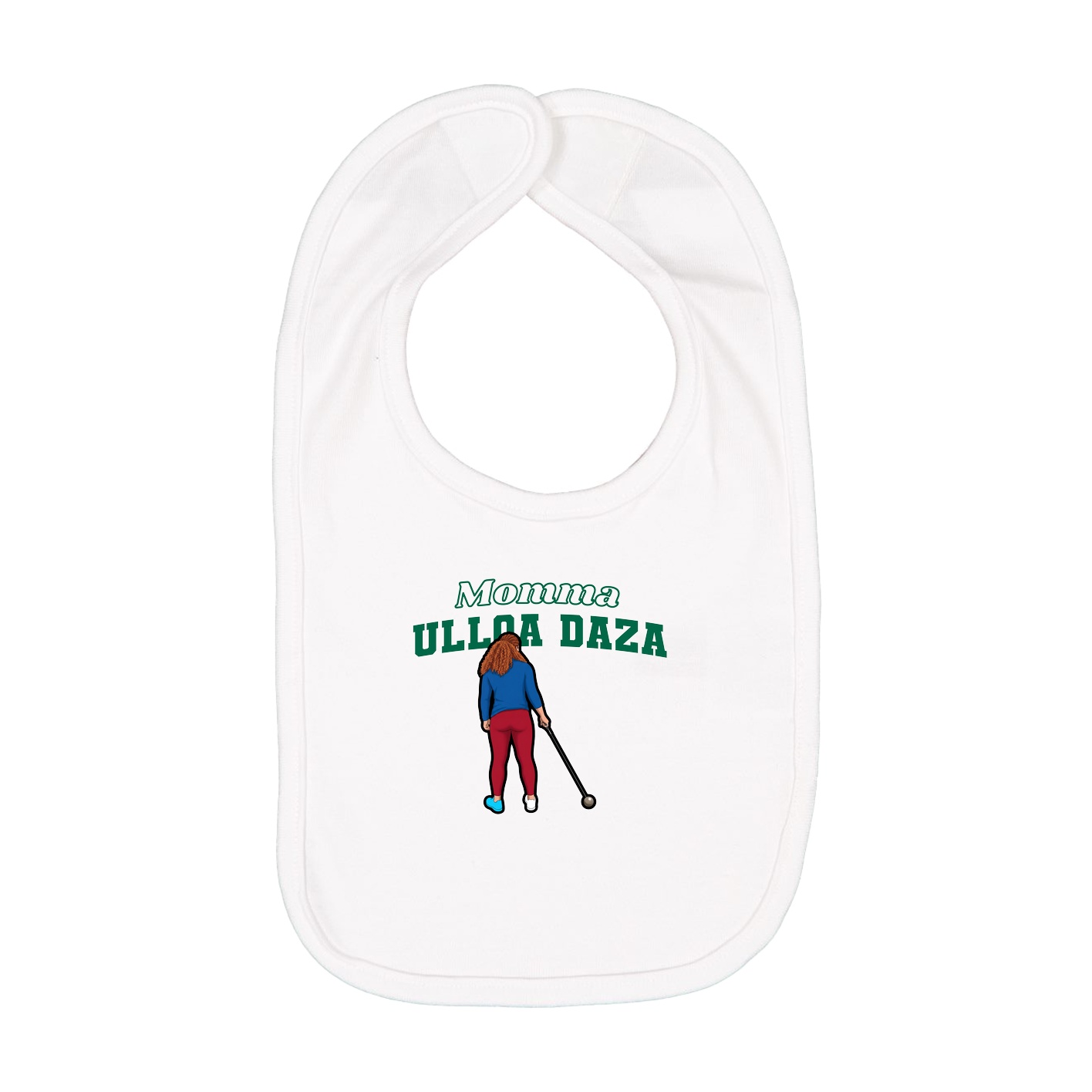 Infant Bib — Mothers Day Block in White