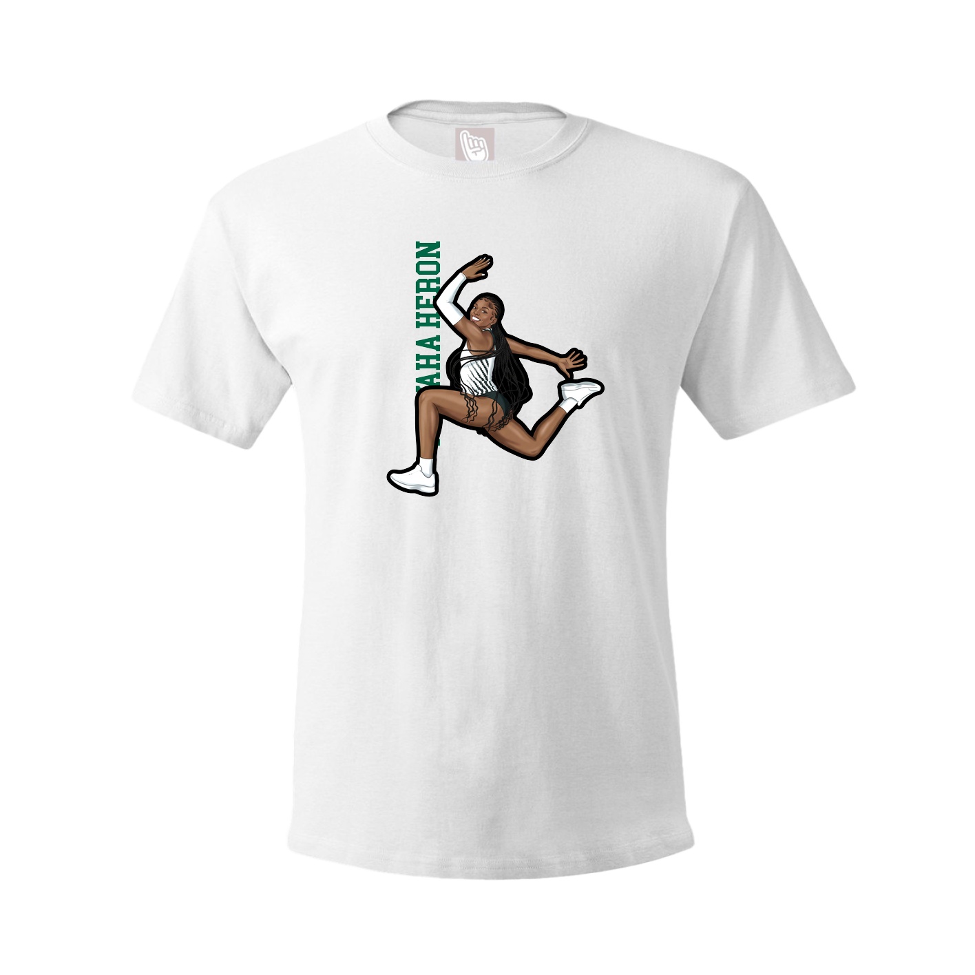 Youth Tee — Name Vertical in White