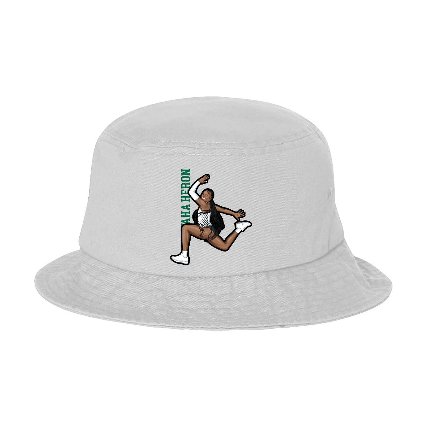 Bucket Cap — Name Vertical in White