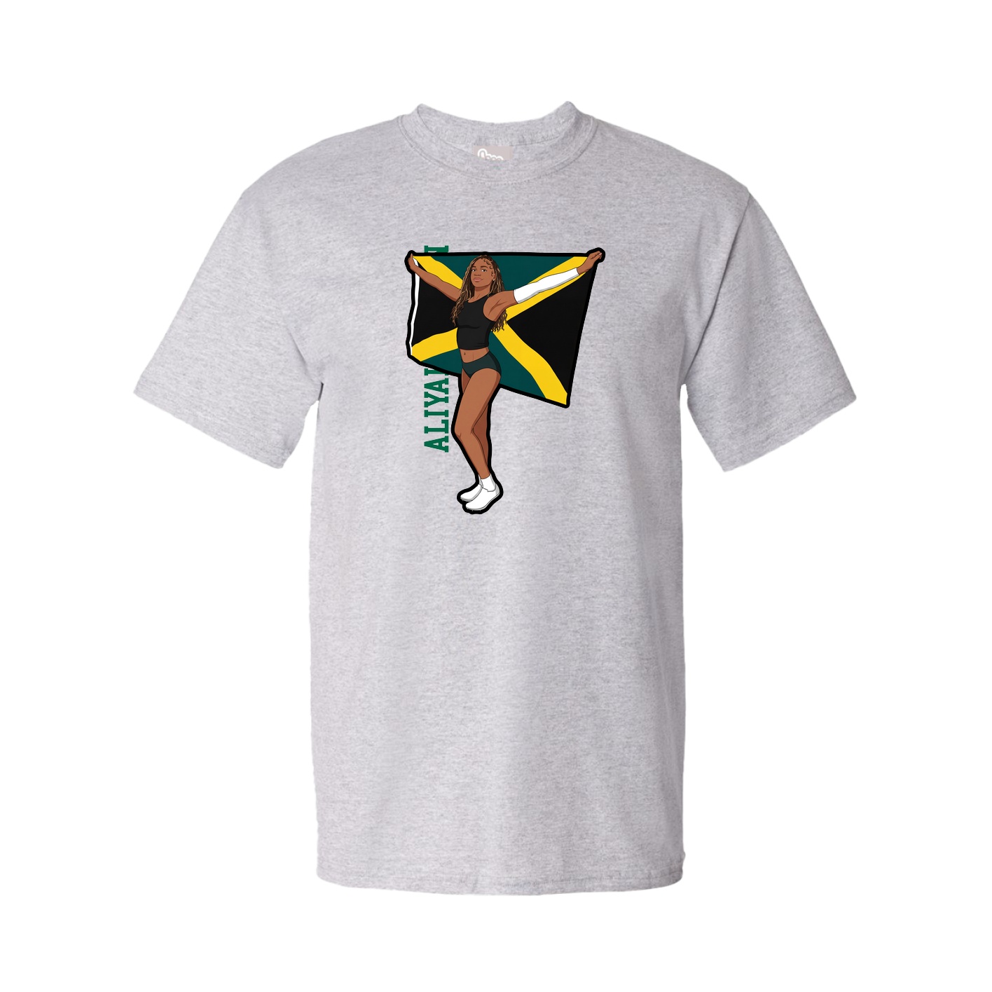 Youth Tee — Name Vertical in Grey