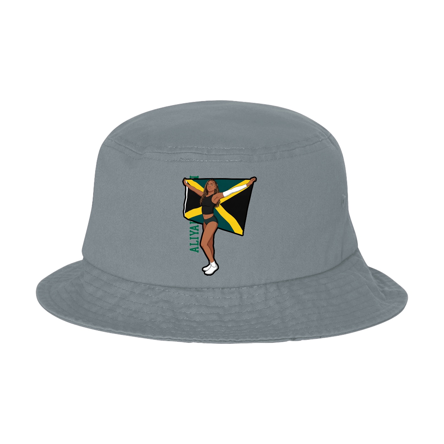 Bucket Cap — Name Vertical in Grey