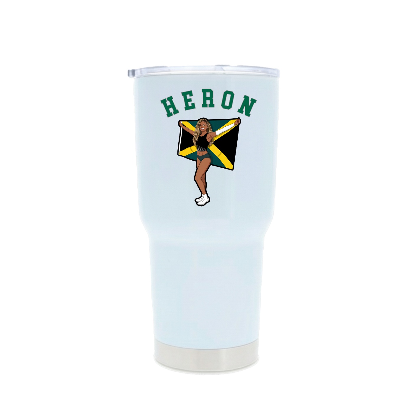 30oz Stainless Steel Tumbler — Shirsey Arch in White