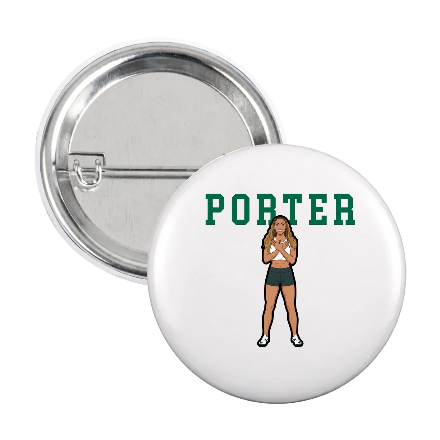 Game Day Button — Shirsey in White