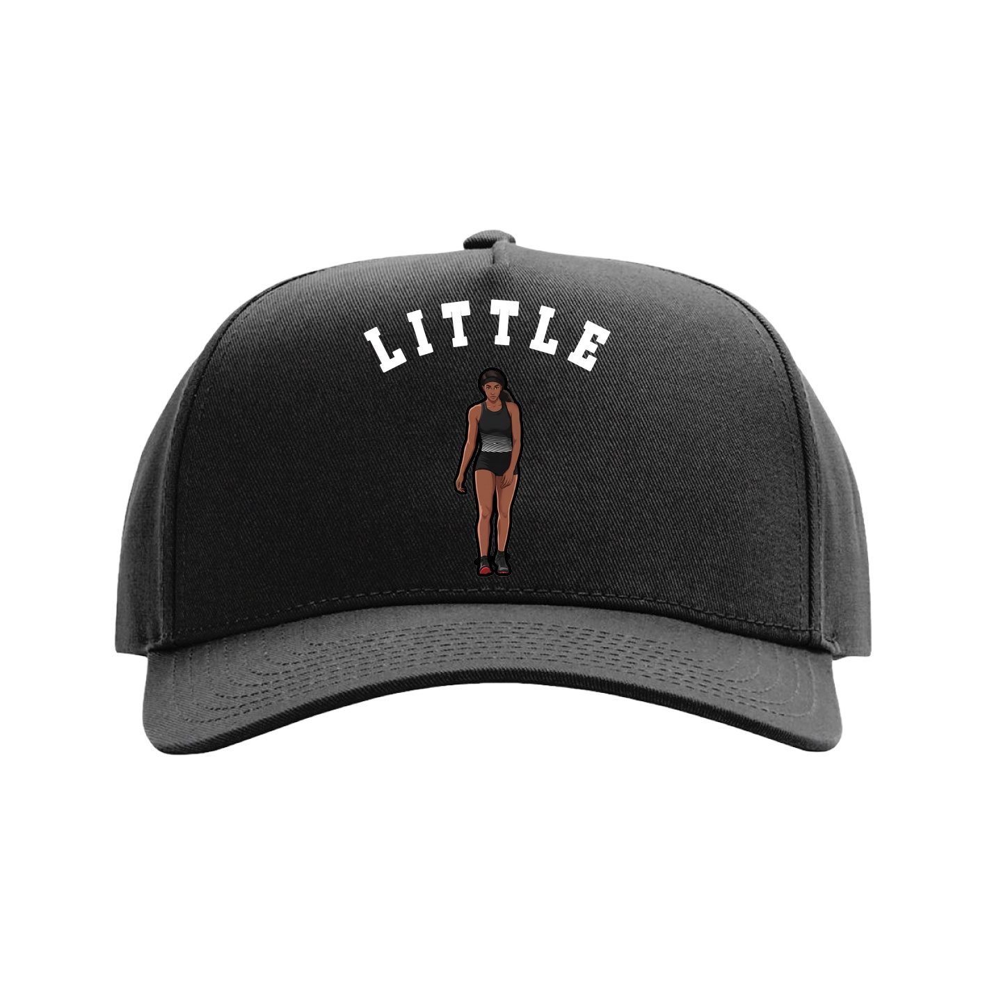 Full Fabric Five-Panel Champ Cap — Shirsey Arch in Black