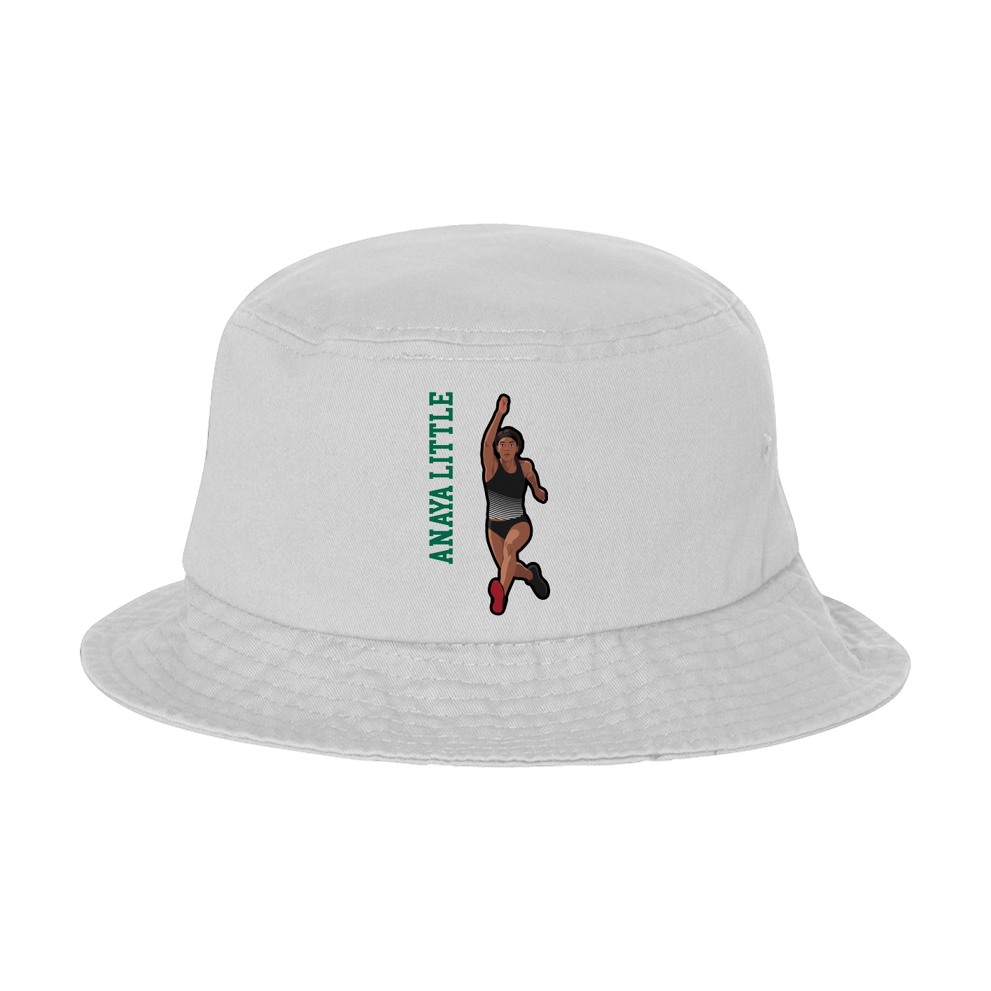 Bucket Cap — Name Vertical in White