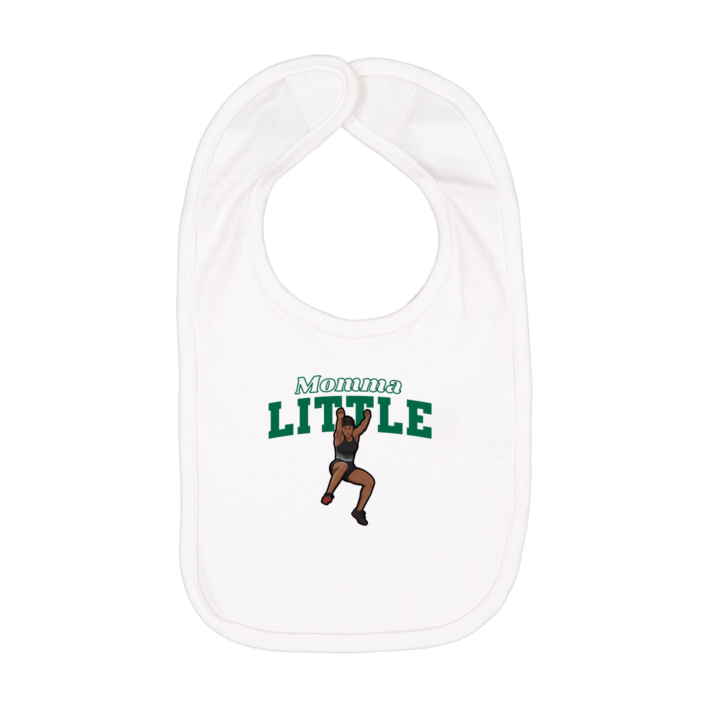 Infant Bib — Mothers Day Block in White