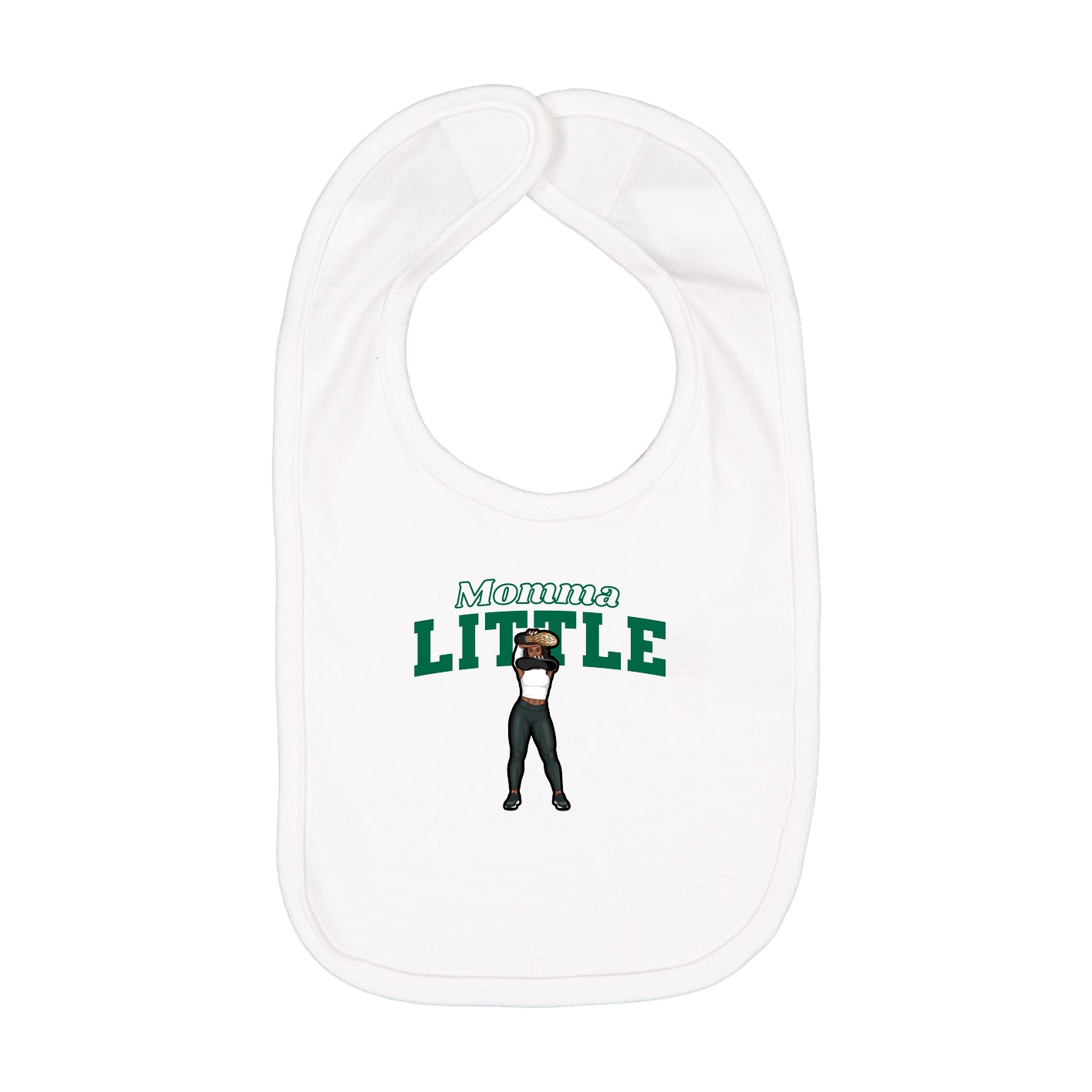 Infant Bib — Mothers Day Block in White