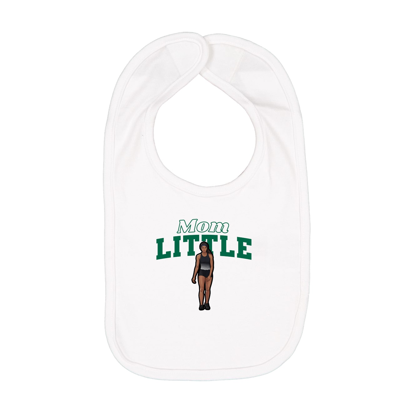 Infant Bib — Mothers Day Block in White