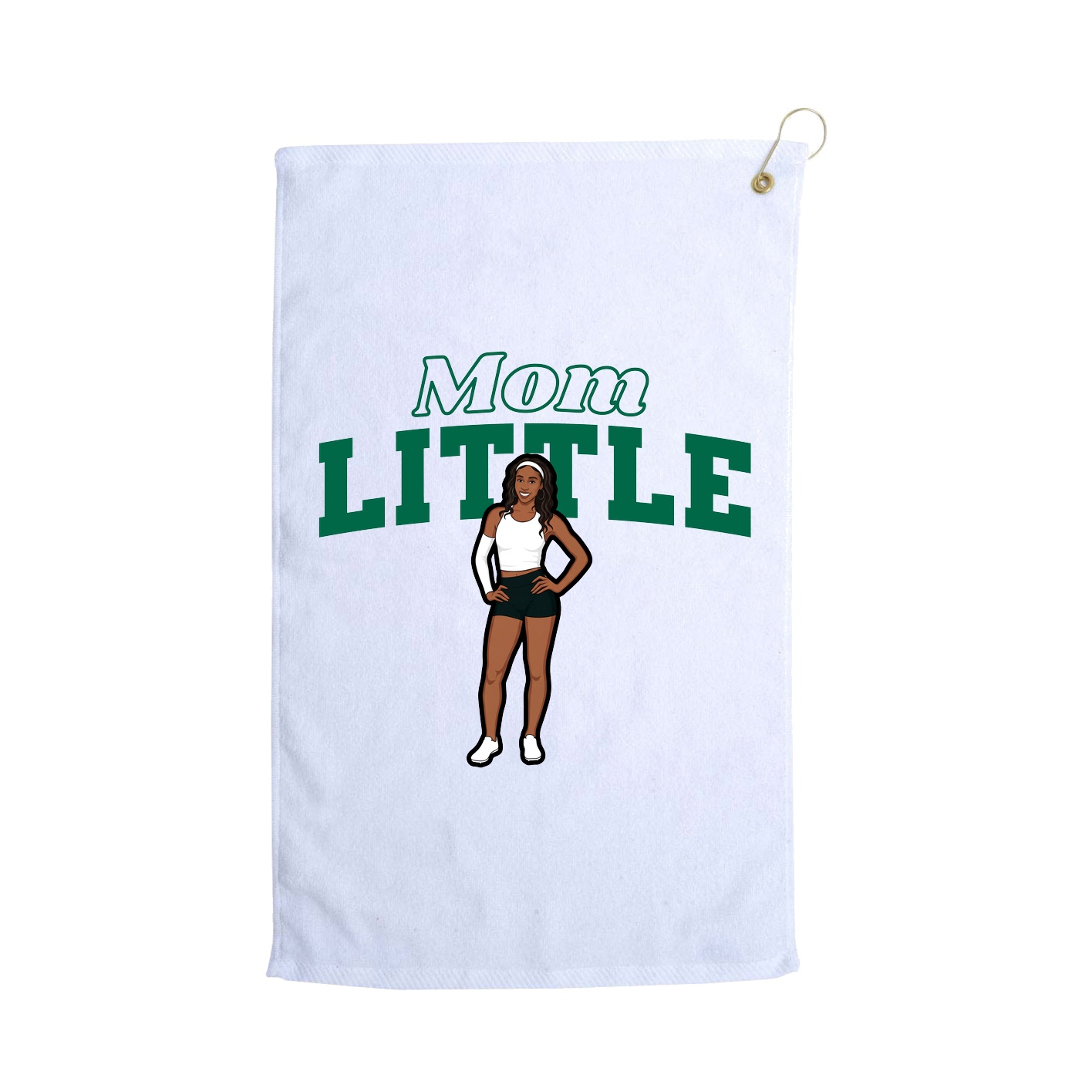 Golf Towel — Mothers Day Block in White