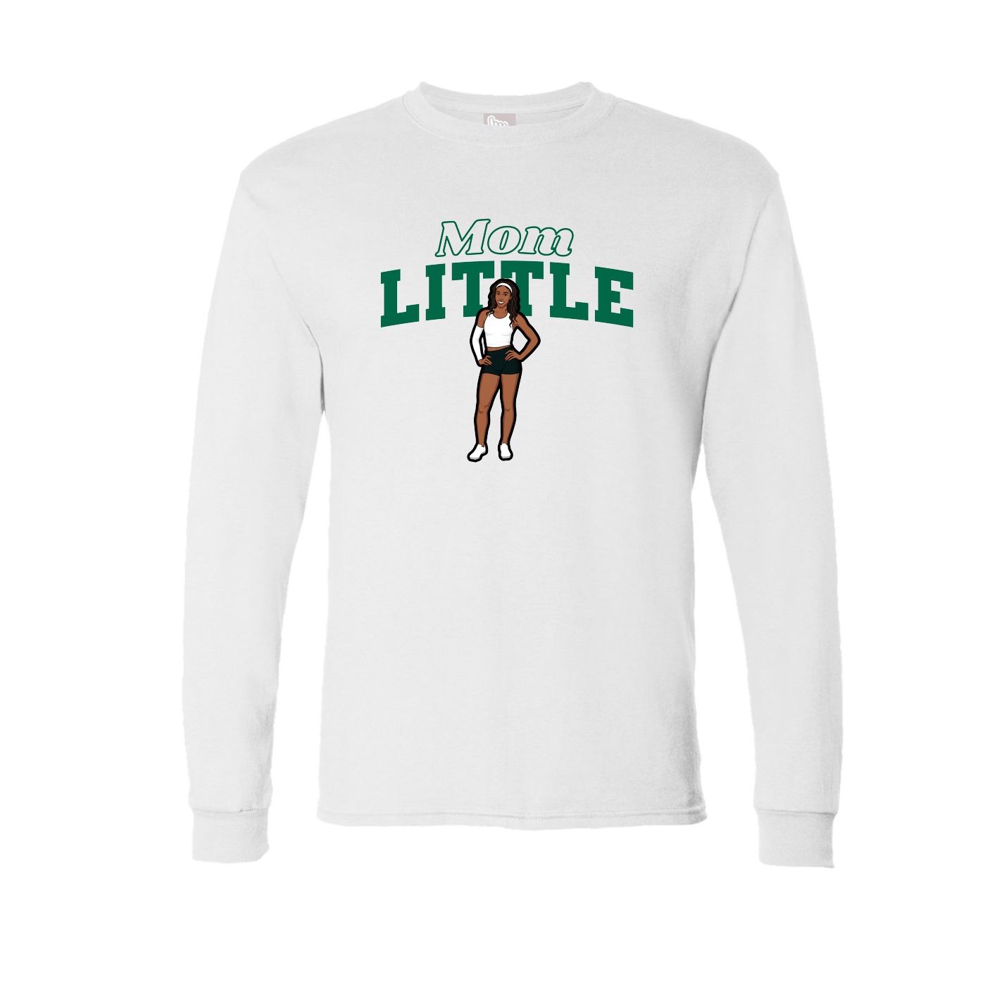 Long Sleeve Tee — Mothers Day Block in White