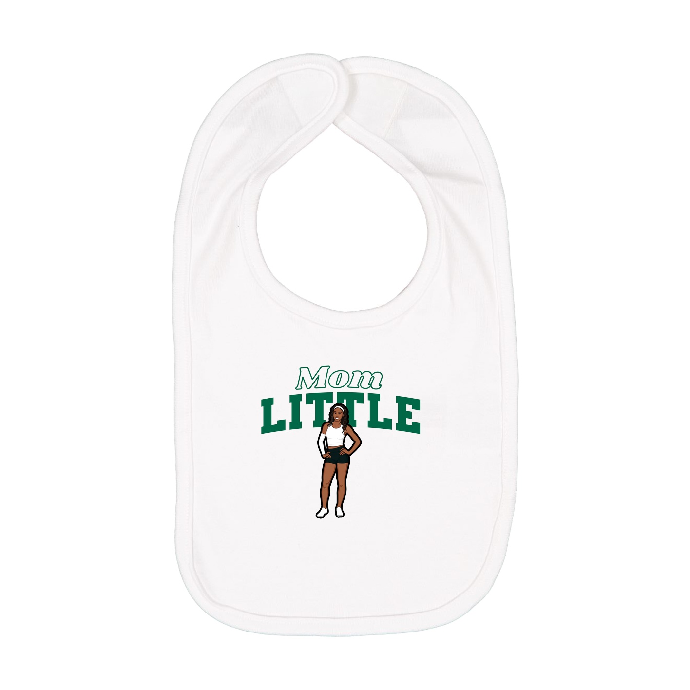 Infant Bib — Mothers Day Block in White
