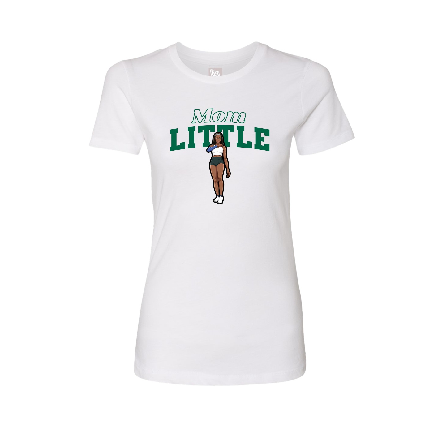 Womens Tee — Mothers Day Block in White