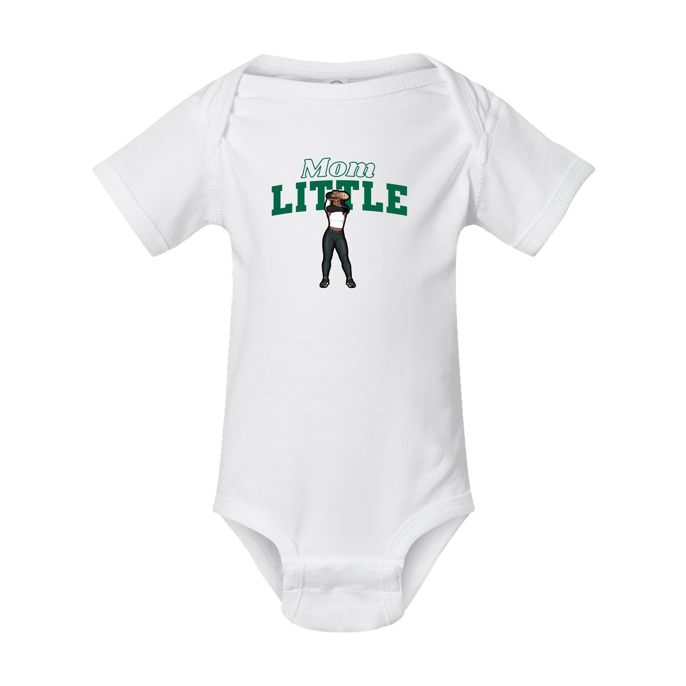 Baby Onesie — Mothers Day Block in White