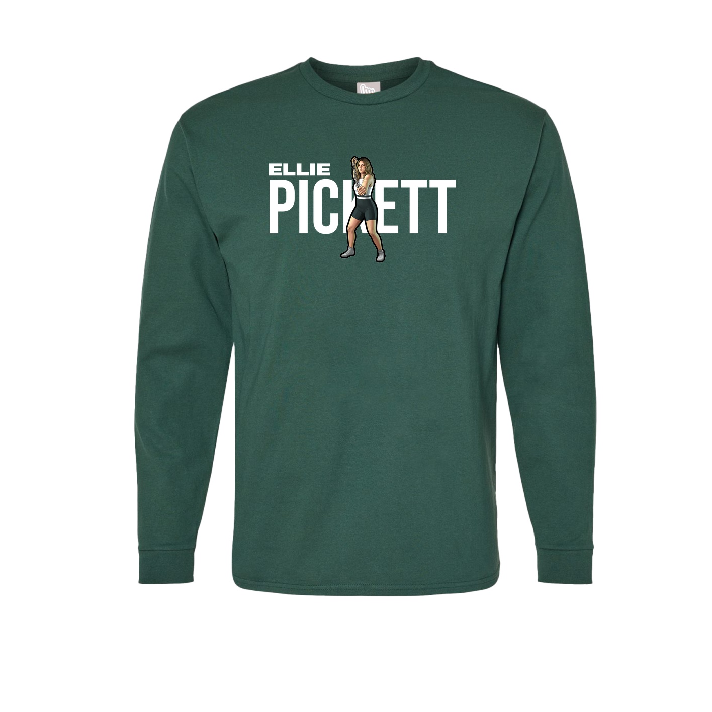 Long Sleeve Tee — Player Name in Green