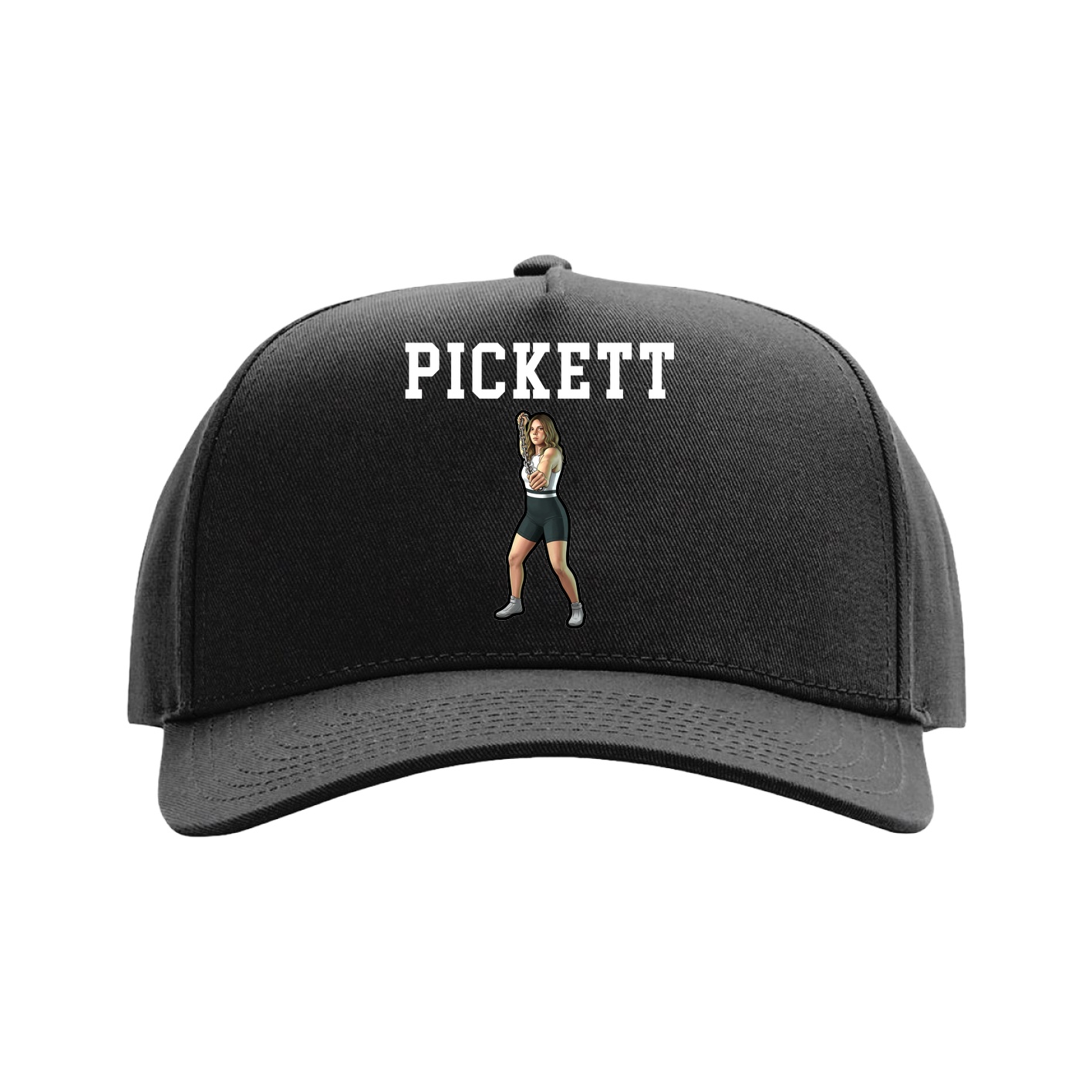 Full Fabric Five-Panel Champ Cap — Shirsey in Black