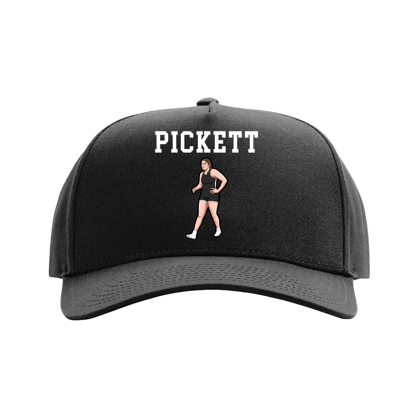 Full Fabric Five-Panel Champ Cap — Shirsey in Black