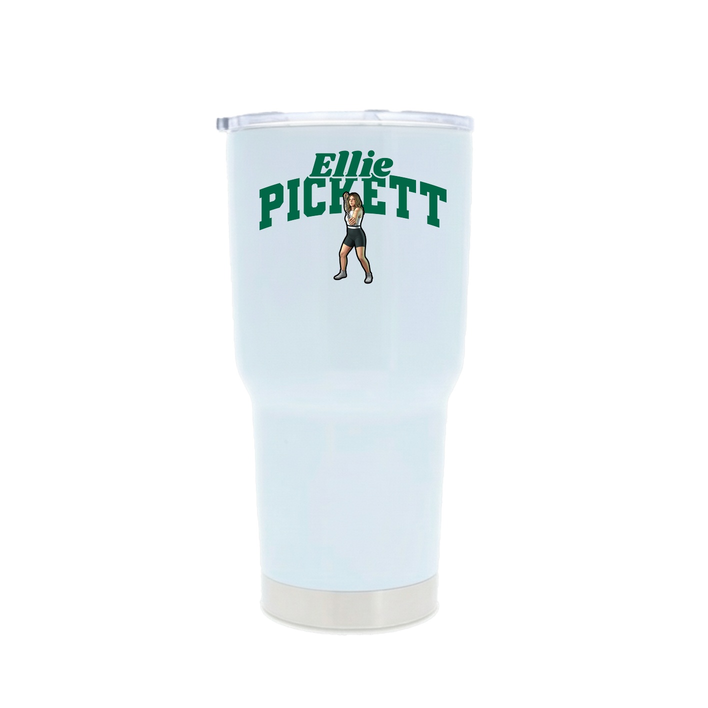 30oz Stainless Steel Tumbler — Signature Arch in White