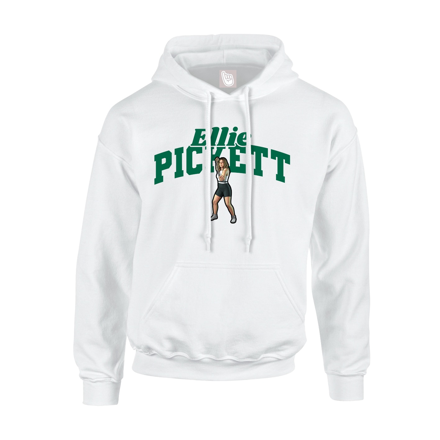 Youth Hoodie — Signature Arch in White