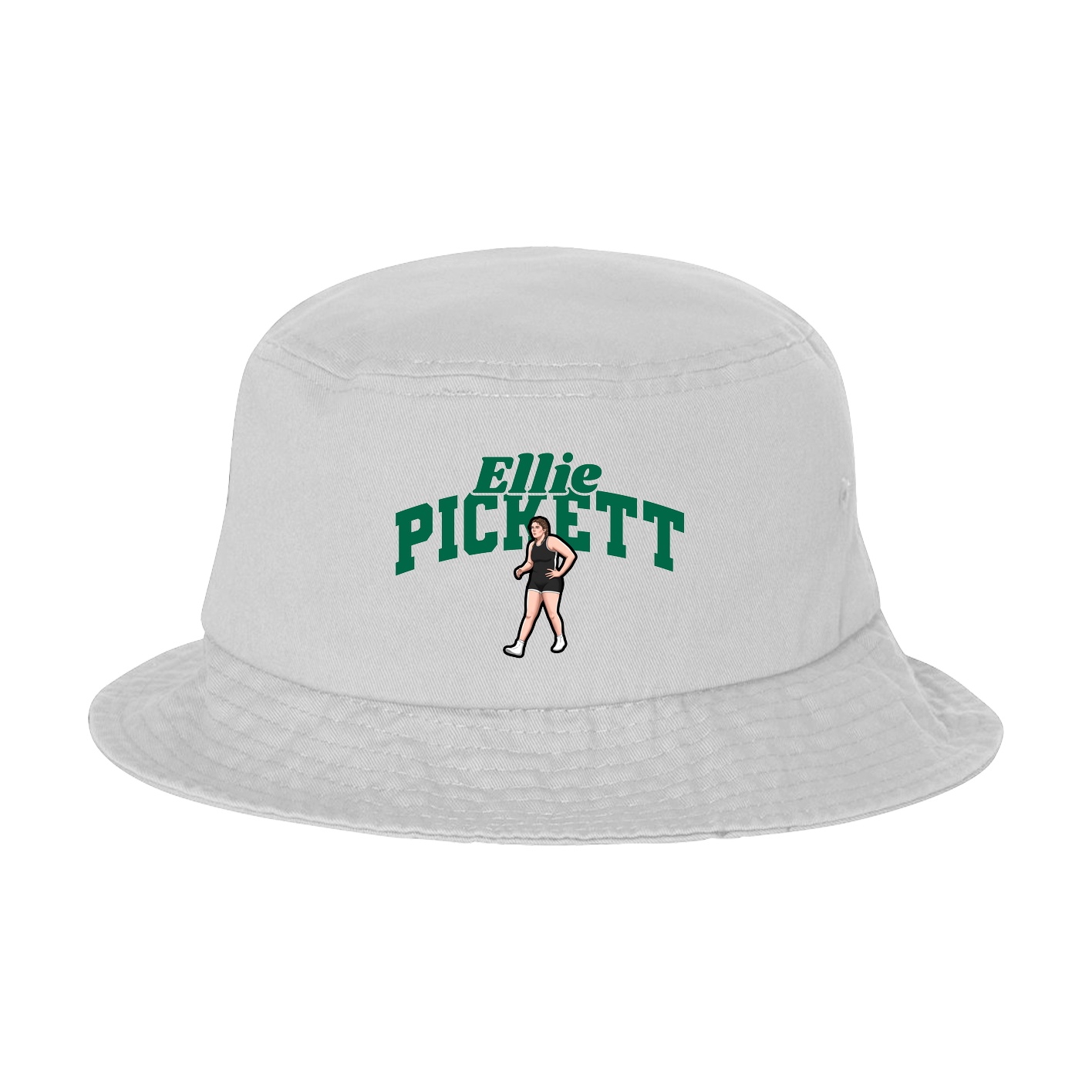 Bucket Cap — Signature Arch in White