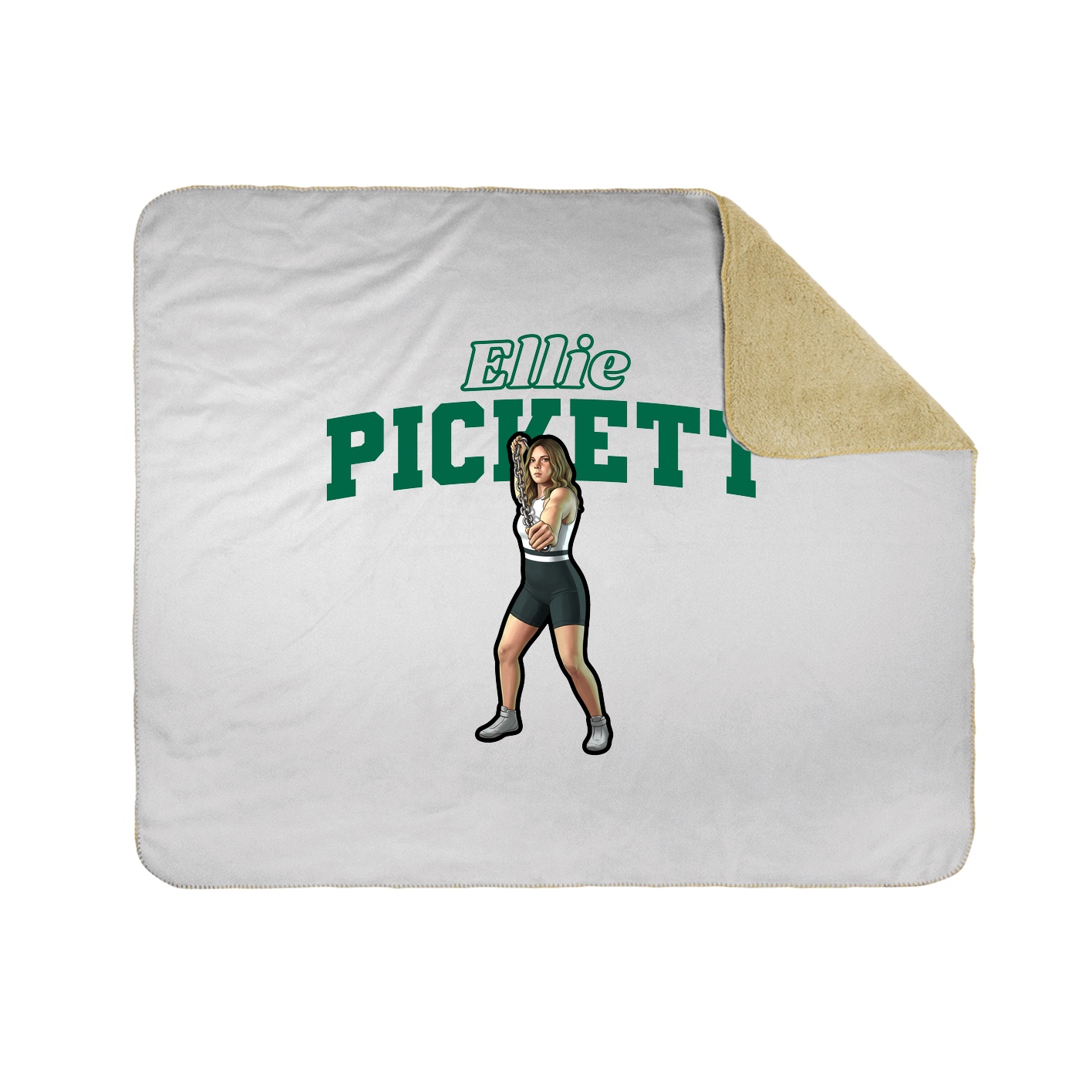 Throw Blanket — Name Arch in White