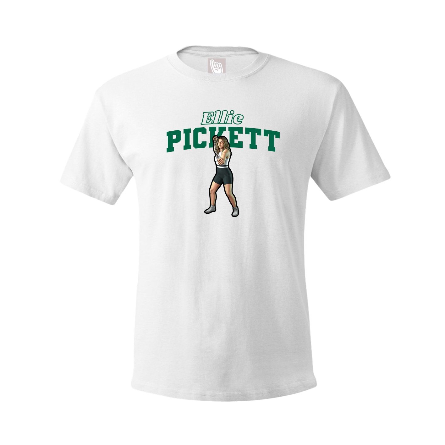 Youth Tee — Name Arch in White