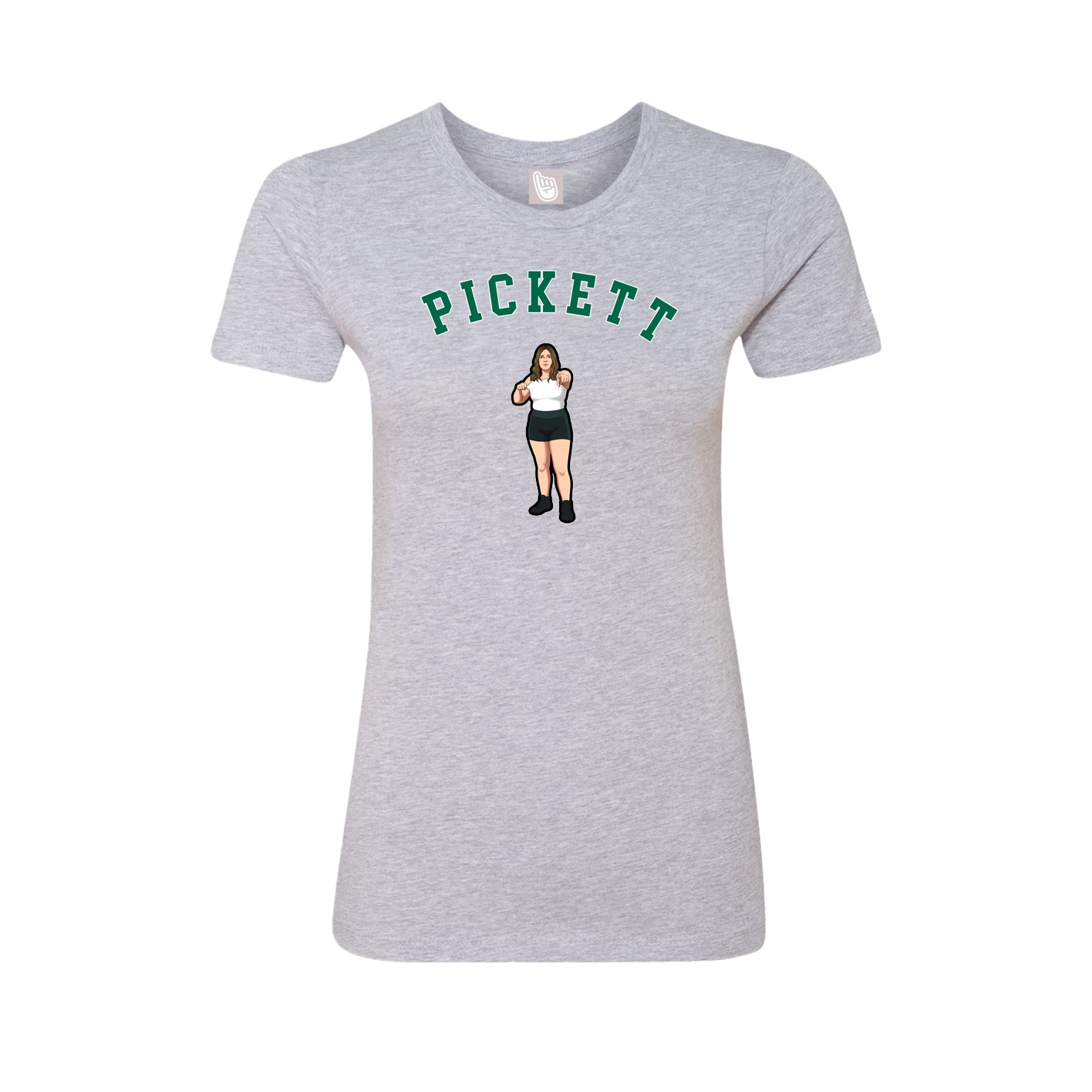 Fitted Women's Tee — Shirsey Arch in Grey