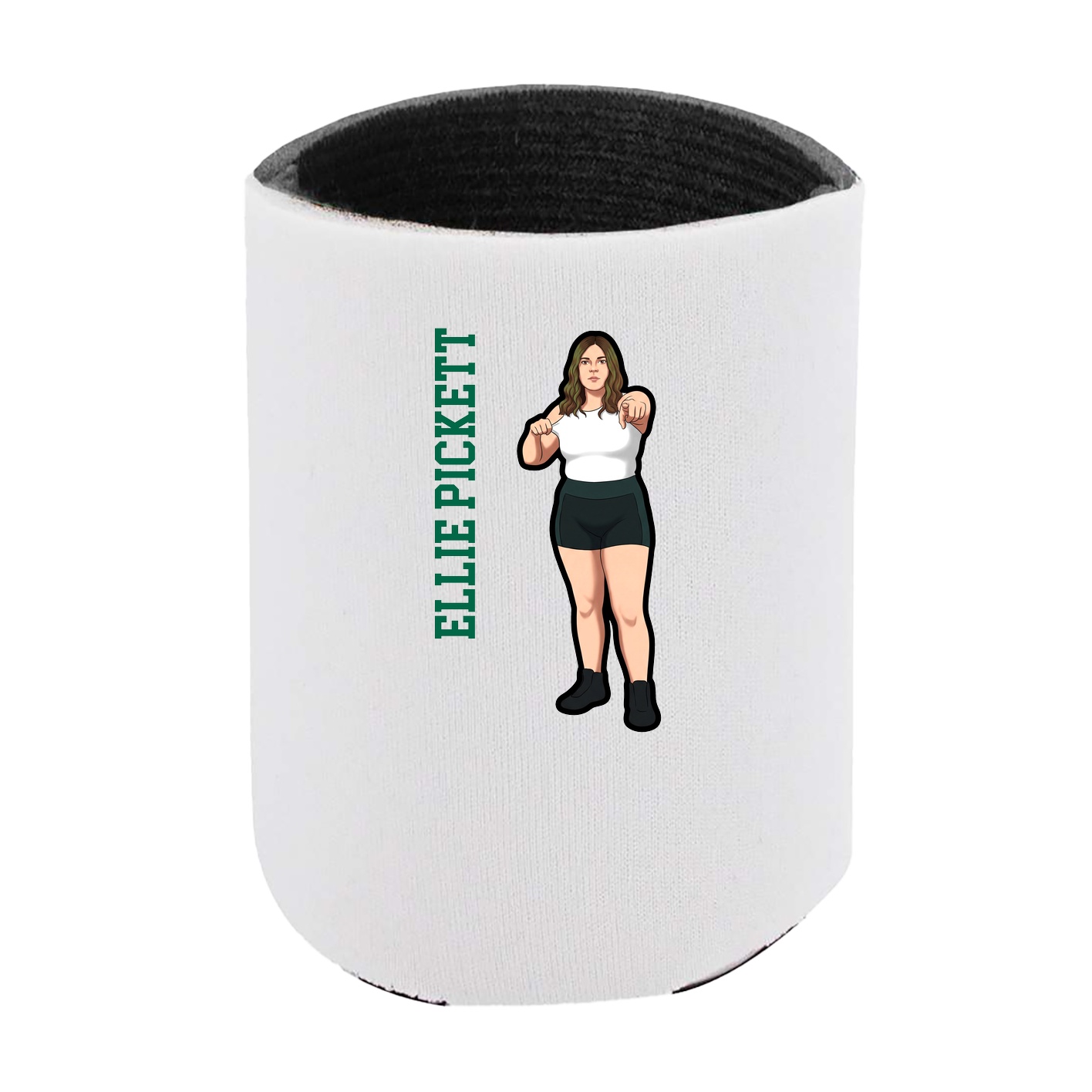 Can Holder — Name Vertical in White