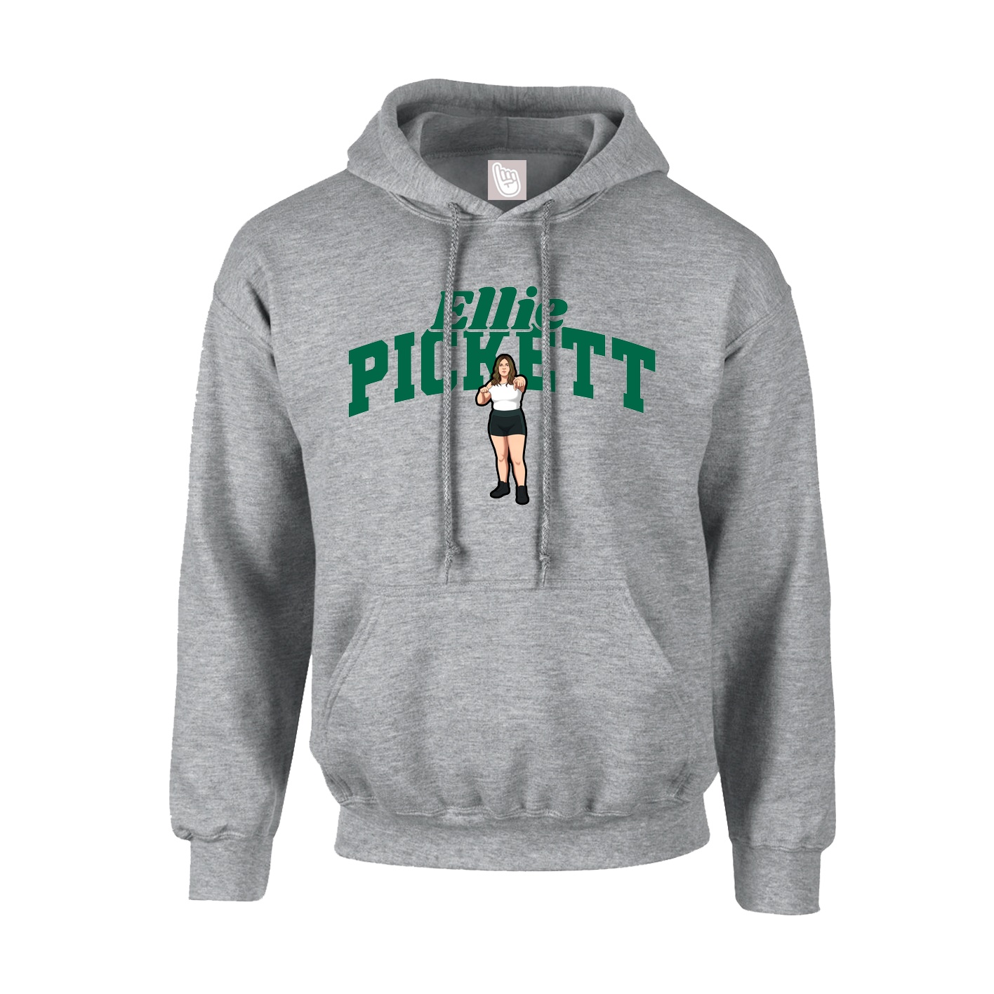 Youth Hoodie — Signature Arch in Grey