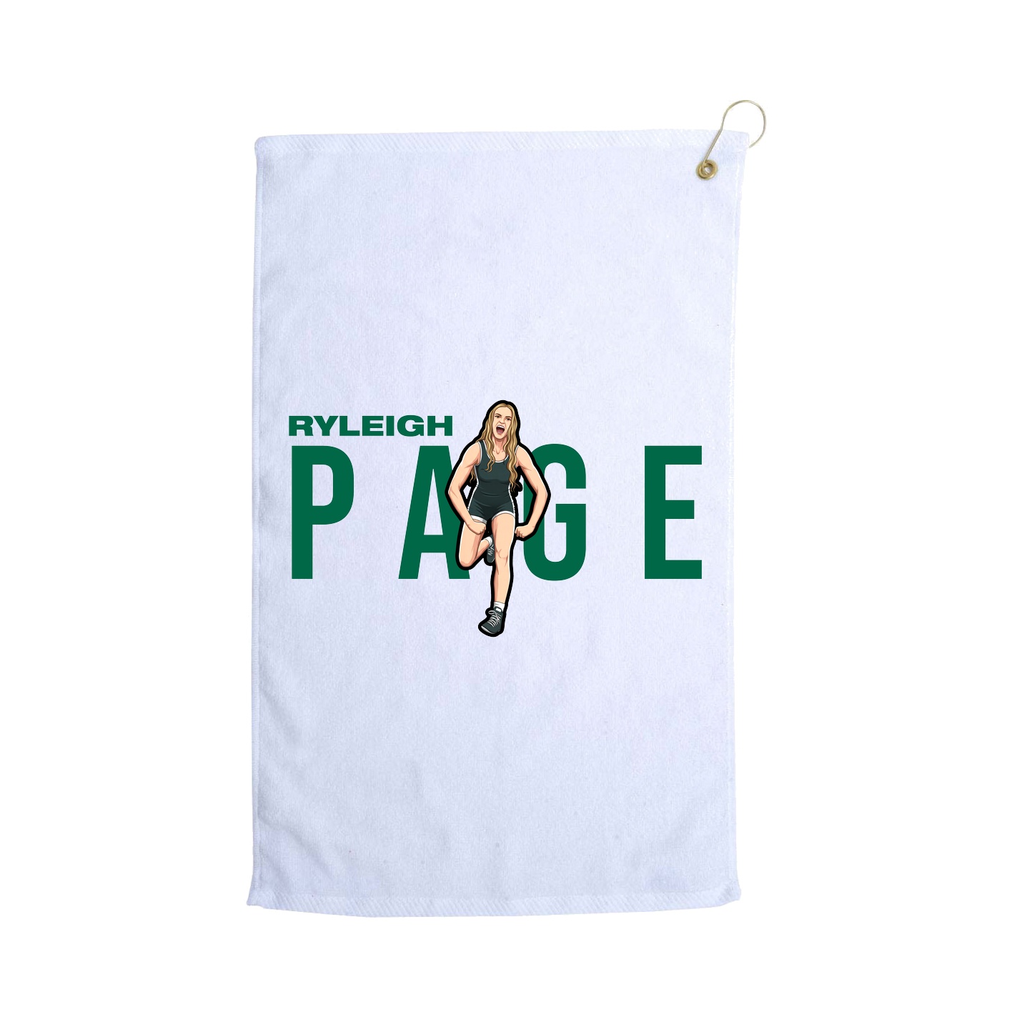 Golf Towel — Player Name in White