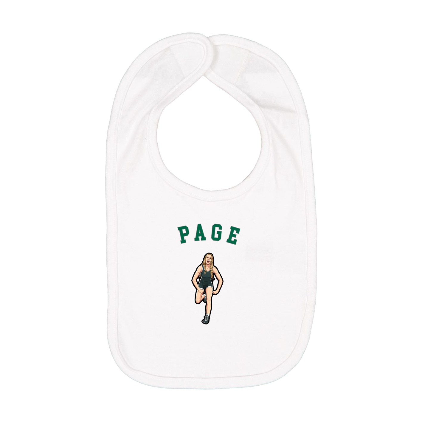 Infant Bib — Shirsey Arch in White
