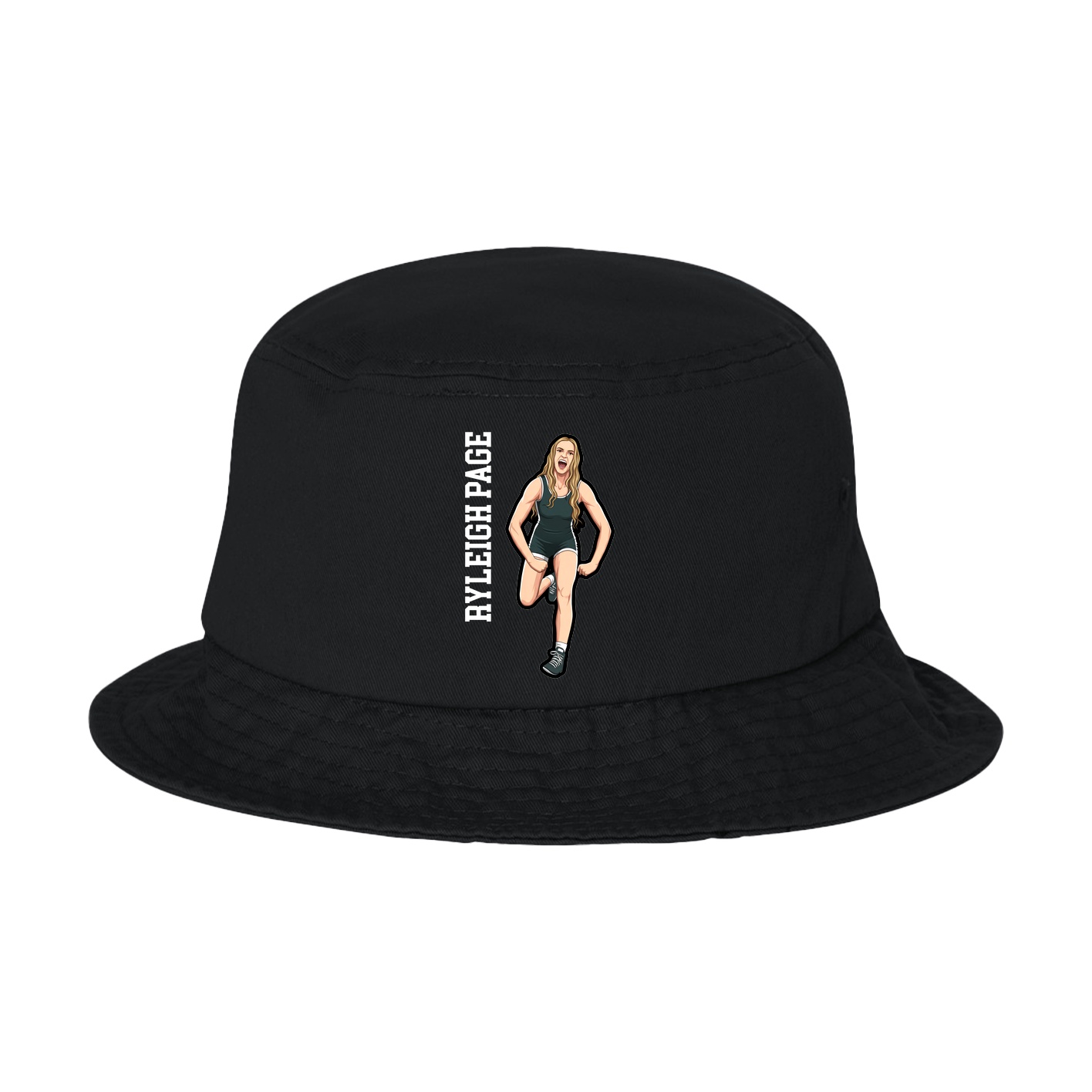 Bucket Cap — Name Vertical in Black