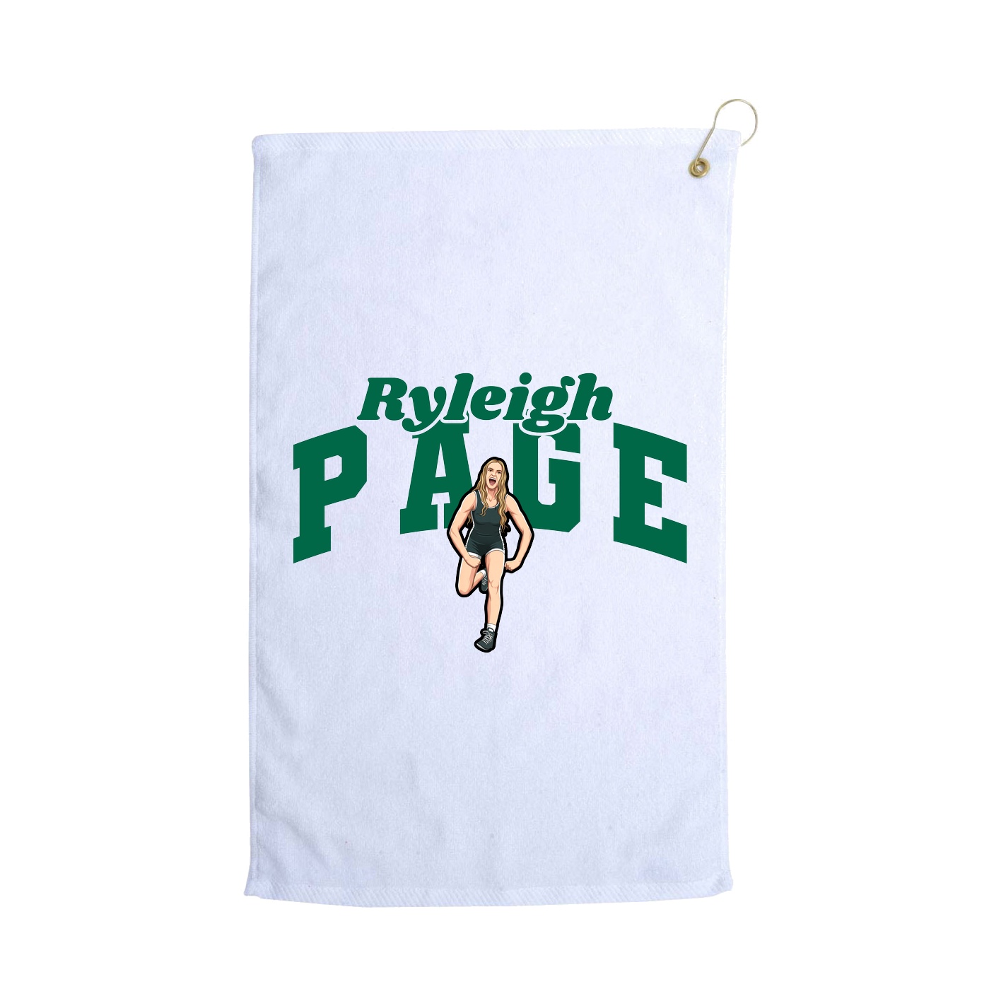 Golf Towel — Signature Arch in White