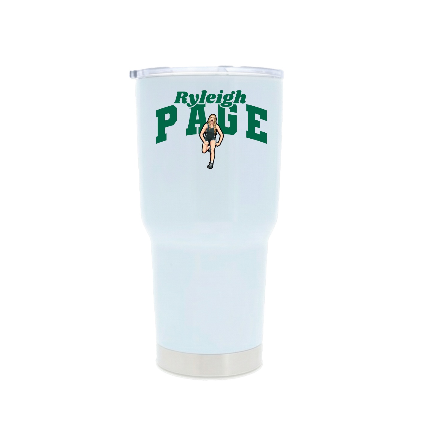 30oz Stainless Steel Tumbler — Signature Arch in White