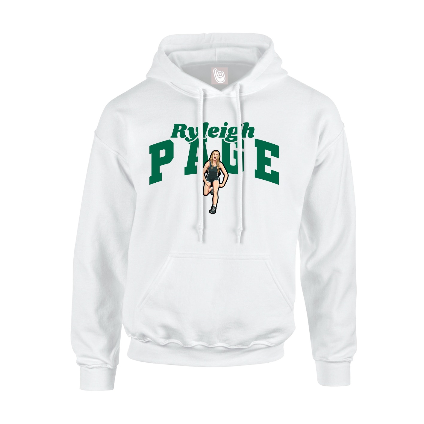 Hoodie — Signature Arch in White
