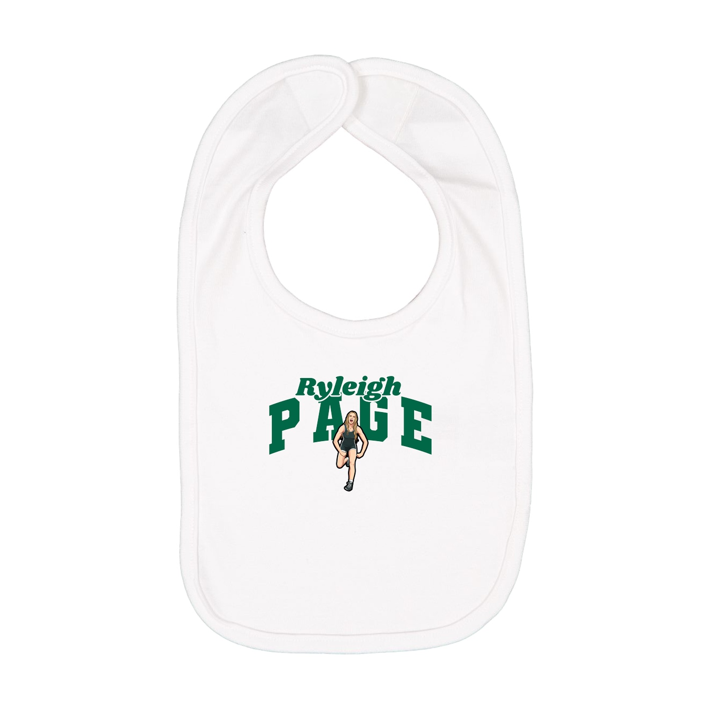Infant Bib — Signature Arch in White