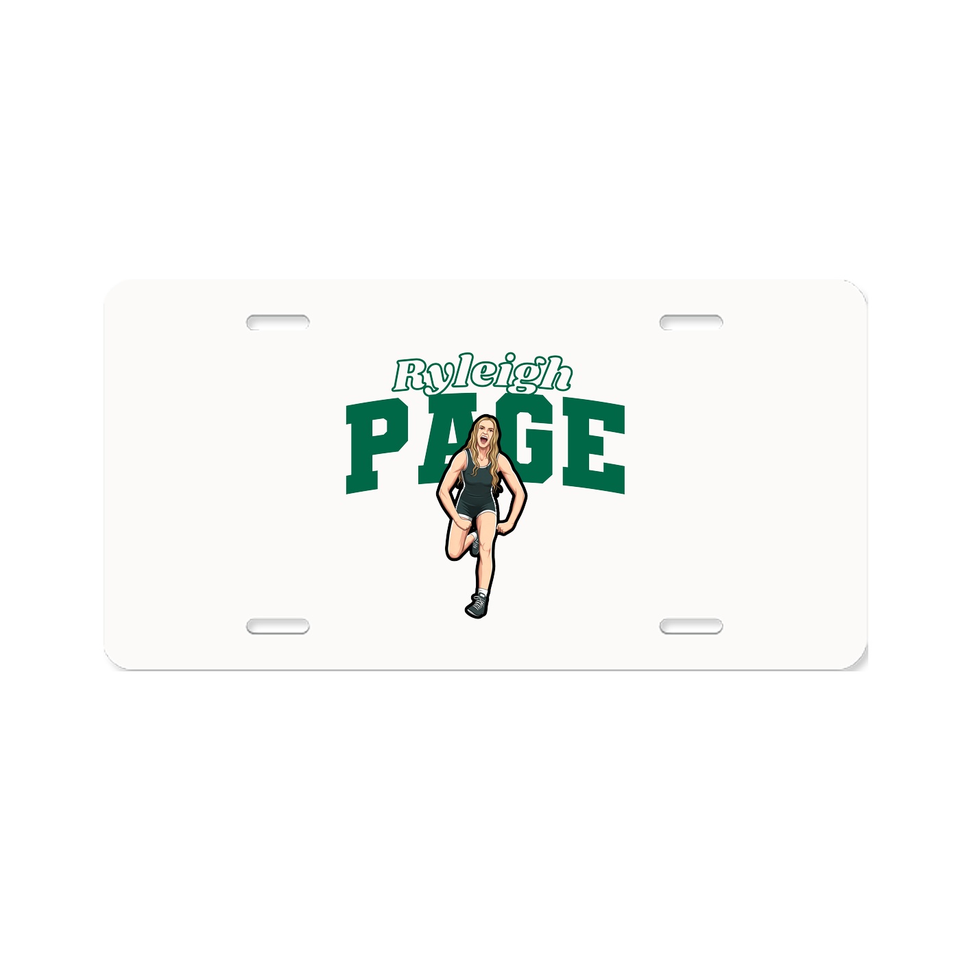 License Plate — Name Arch in Classic